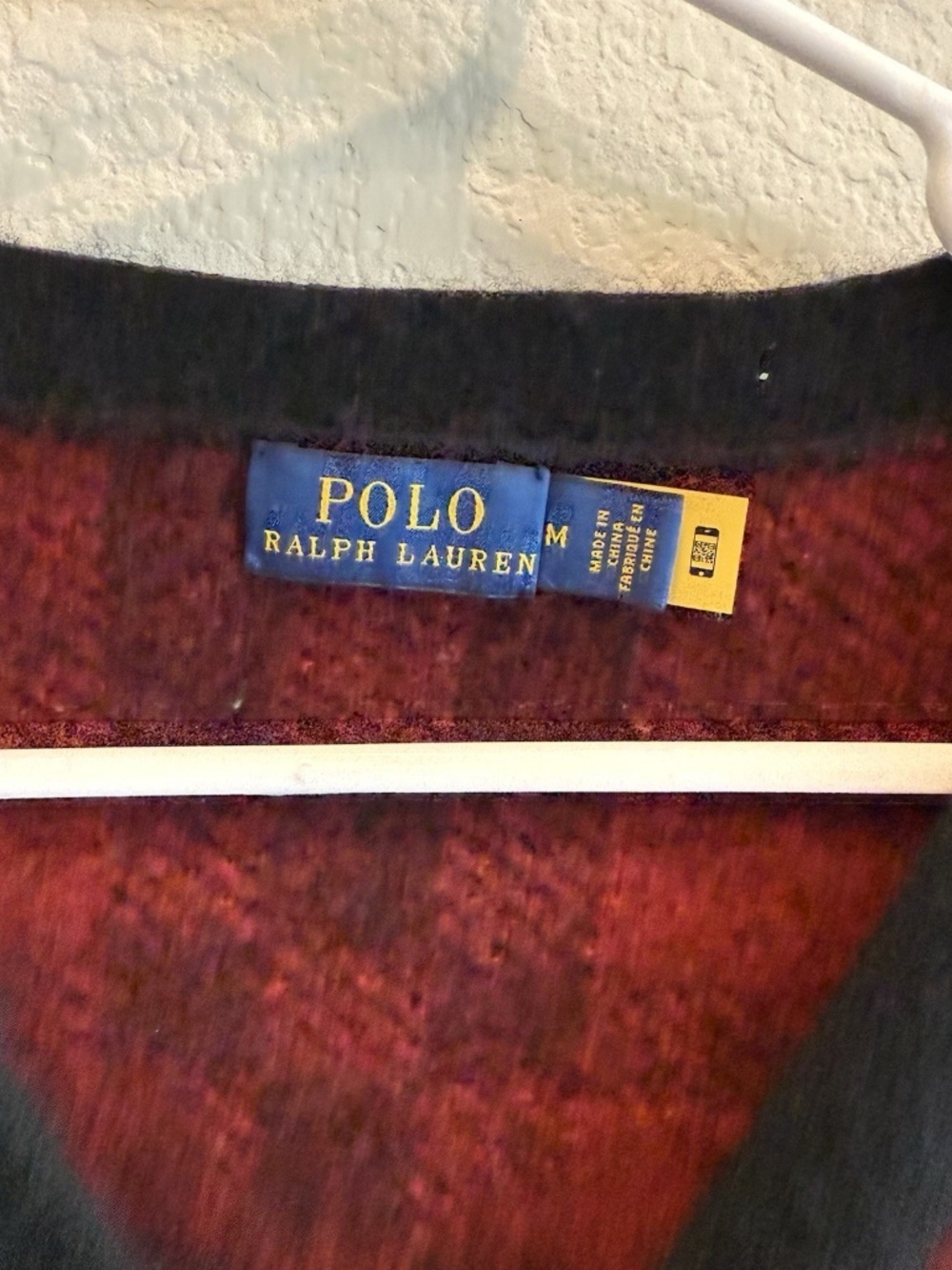 Polo ralph lauren Buffalo Plaid Merino Wool Cardigan Crop Women Medium - Picture 2 of 7